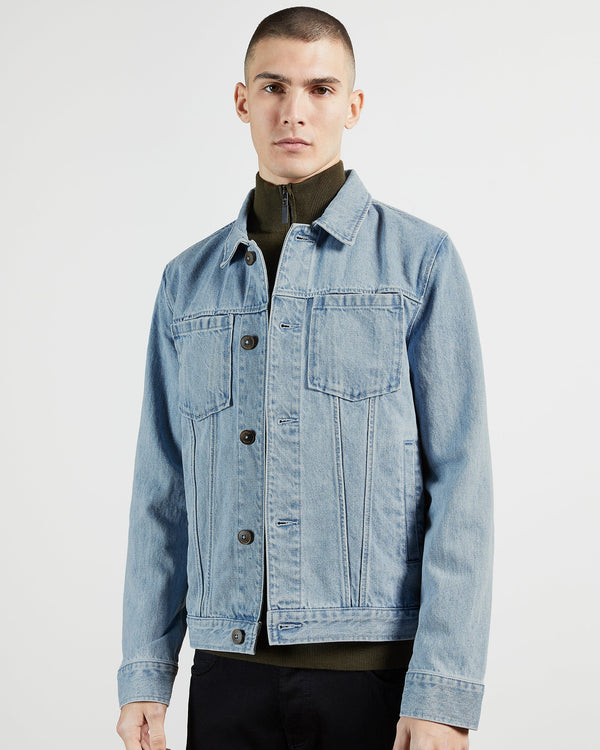 <P>Light Wash Denim Jacket</P>